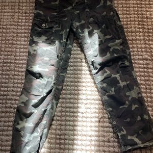 Anthropologie Camo Cargo Pants - size 28